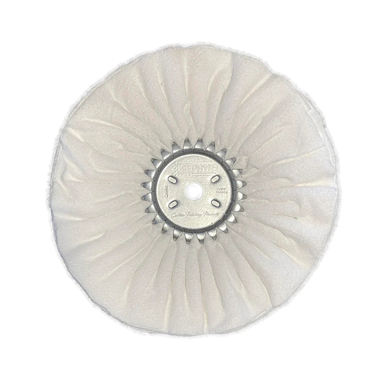 Zephyr 10" Airway White Domet Flannel Wheel